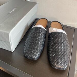 Everlane woven leather mules in black women’s 9.5 new in box